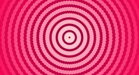 Pink Concentric circles background. Vector illustration