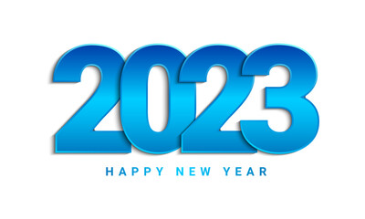 Happy new year 2023 design isolated on white background. Vector illustration