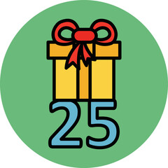25 Gift Vector Icon which is suitable for commercial work and easily modify or edit it
