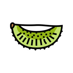 cut fresh kiwi color icon vector. cut fresh kiwi sign. isolated symbol illustration