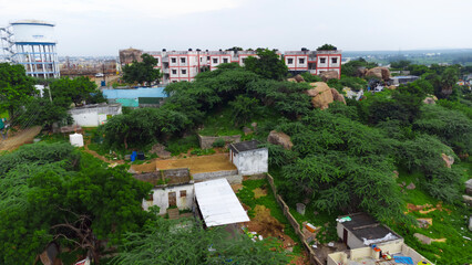 Hyderabad city drone view, Telangana, INDIA. 