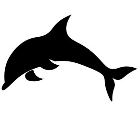 silhouette of a dolphin