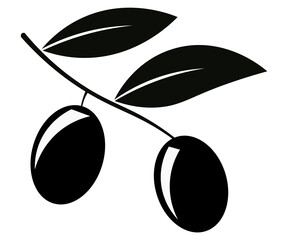 black olives with leaves