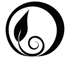 black and white silhouette of a flower