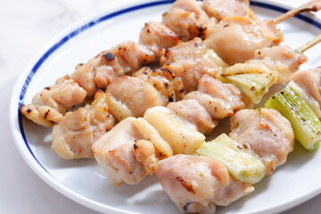炭火でじっくり焼いた焼き鳥の盛り合わせ（塩）