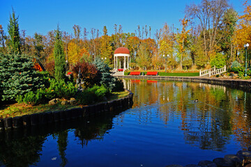 Fototapeta premium Recreation lake in the park
