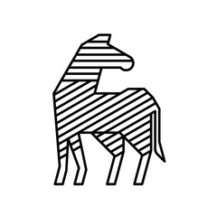 Zebra Logo. Icon design. Template elements