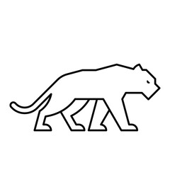 Panther Logo. Icon design. Template elements