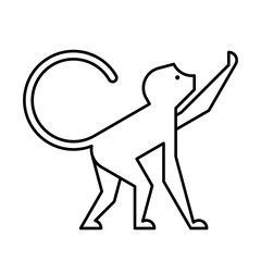 Monkey Logo. Icon design. Template elements