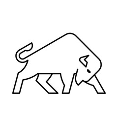 Bison Logo. Icon design. Template elements