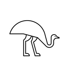 Ostrich Logo. Icon design. Template elements