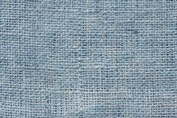 Blue burlap with beautiful canvas texture