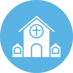 Christian church Vector Icon which is suitable for commercial work and easily modify or edit it
