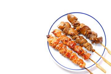 炭火でじっくり焼いた焼き鳥の盛り合わせ（タレ）