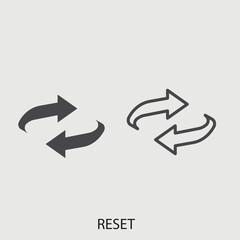 Reset vector icon illustration sign
