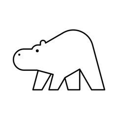 Hippo Logo. Icon design. Template elements