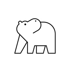Hippo Logo. Icon design. Template elements
