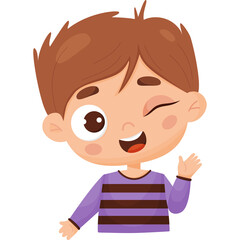 Emotion . Playful  Boys face