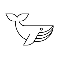 Blue Whale Logo. Icon design. Template elements