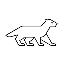 Mink Logo. Icon design. Template elements