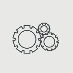 Settings gear vector icon illustration sign