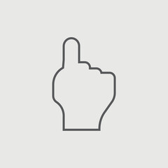 Touch hand vector icon illustration sign