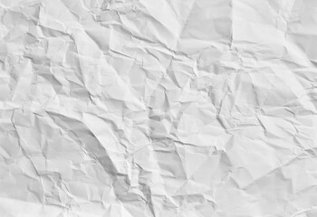  White crumpled paper texture background
