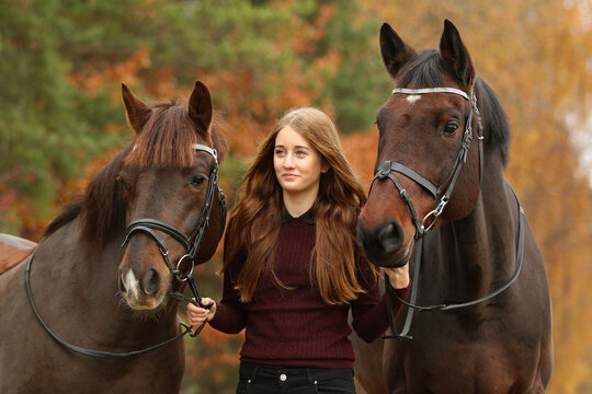 A girl and her horses, Gotland Sweden.