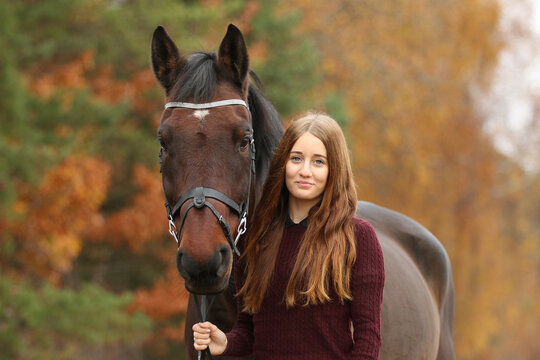 A girl and her horse, Gotland Sweden.