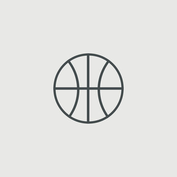 Basketball ball vector icon illustration sign