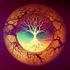 Tree of Life, Yggdrasil, intricate details, cinematic light