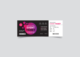 Event Ticket Template Vector File