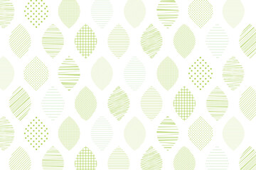 グリーンの葉っぱ模様のイラスト背景