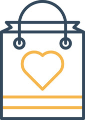  Heart bag Vector Icon which is suitable for commercial work and easily modify or edit it
