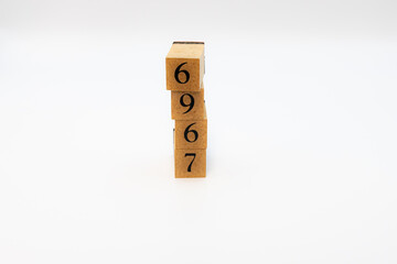 木ブロック　数字　Number　ナンバー　6967