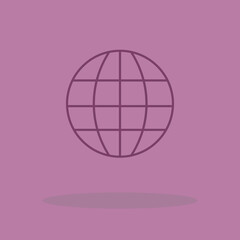Globe vector icon illustration sign