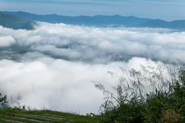 운해 구름의 바다와 하늘 풍경