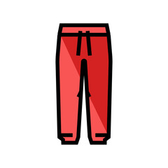 Obraz na płótnie Canvas joggers pants clothes color icon vector. joggers pants clothes sign. isolated symbol illustration