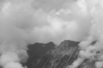 View of the mountains in the Alps