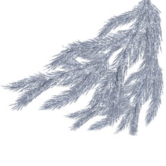 Obraz premium Christmas tree branch in the snow hand drawing