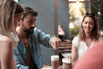 Friends in Coffee Shop