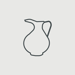 Milk pitcher vector icon illustration sign