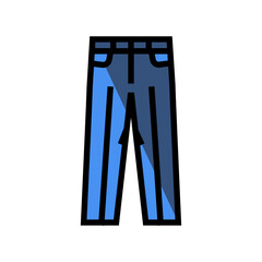 straight leg pants apparel color icon vector. straight leg pants apparel sign. isolated symbol illustration