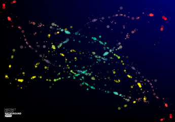 Abstract modern flowing line digital technology, particle wave,big data technology. design concept for background and wallpaper, banner backdrop, flyers, brochure, website landing. vector 