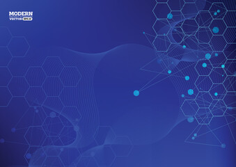 Abstract modern flowing line digital technology, particle wave,big data technology. design concept for background and wallpaper, banner backdrop, flyers, brochure, website landing. vector 