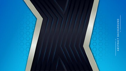 Background x tech modern with metal and blue color