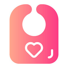 baby bib gradient icon
