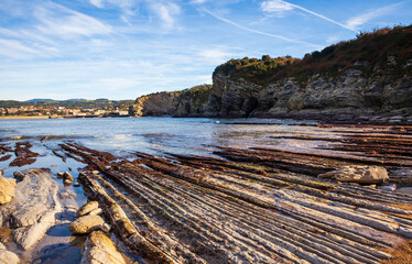 Playa de Muriola beach, Basque Country - obrazy, fototapety, plakaty
