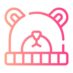 baby hat gradient icon