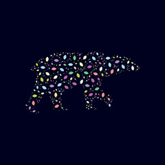 colorful bear illustration design art